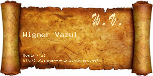 Wigner Vazul névjegykártya